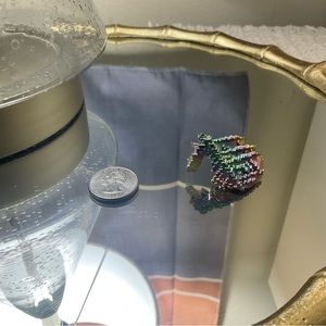 Multicolor Beaded Chameleon Figurine